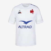 20-21 France Away White Rugby Soccer Football Kit Man