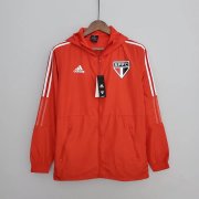 22-23 Sao Paulo FC Red All Weather Windrunner Soccer Football Jacket Top Man