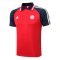 Bayern Munich Soccer Polo Jersey Red - Navy Mens 2021/22