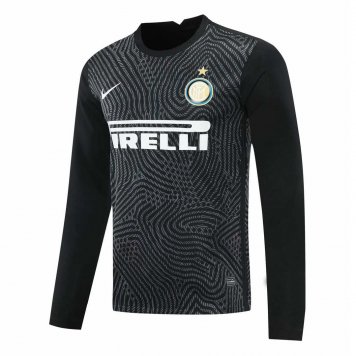 2020/21 Inter Milan Goalkeeper Black Long Sleeve Mens Soccer Jersey Replica [2020127155]