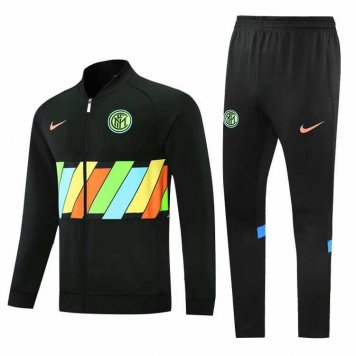 2021/22 Inter Milan Black Soccer Training Suit (Jacket + Pants) Mens [2021050171]