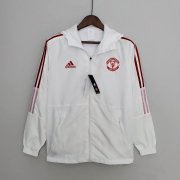 22-23 Manchester United White All Weather Windrunner Soccer Football Jacket Top Man