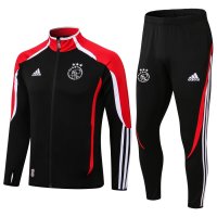 Ajax Soccer Training Suit Jacket + Pants Teamgeist Black Mens 2021/22
