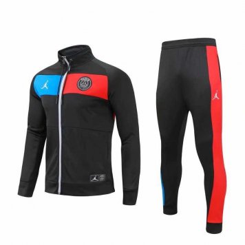 2019/20 Paris St. Germain x Jordan Black II Mens Soccer Training Suit (Jacket + Pants) [3912462]