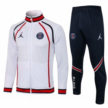 PSG x Jordan 2021/22 White Soccer Training Suit (Jacket + Pants) Mens [20210705053]