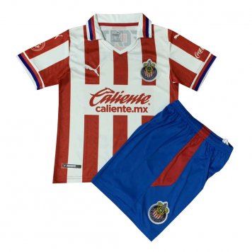 2020/21 Chivas Home Kids Soccer Kit(Jersey+Shorts) [37912946]