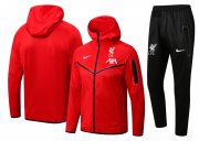 22-23 Liverpool Hoodie Red Soccer Football Training Kit (Jacket + Pants) Man