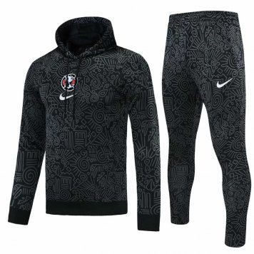 2021/22 Club America Hoodie Black Soccer Training Suit(SweatJersey + Pants) Mens [2020128041]