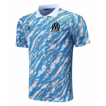 2021/22 Olympique Marseille Light Blue Soccer Polo Jersey Mens [2021050113]