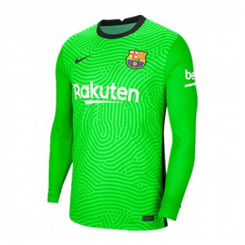 2020/21 Barcelona Goalkeeper Green Mens Soccer Jersey Replica [42313002]