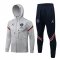 PSG x Jordan Soccer Training Suit Jacket + Pants Hoodie Light Grey Mens 2021/22