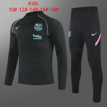 2020/21 Barcelona Black III Kids Soccer Training Suit [2020127589]