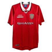 1999/2000 Manchester United Retro Home Soccer Football Kit Man