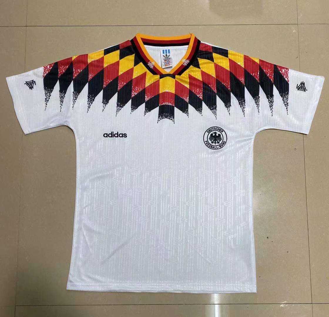 1994 Germany Retro Home Man Soccer Football Kit