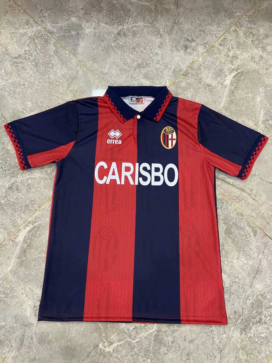 1995/96 Bologna F.C. 1909 Retro Home Man Soccer Football Kit